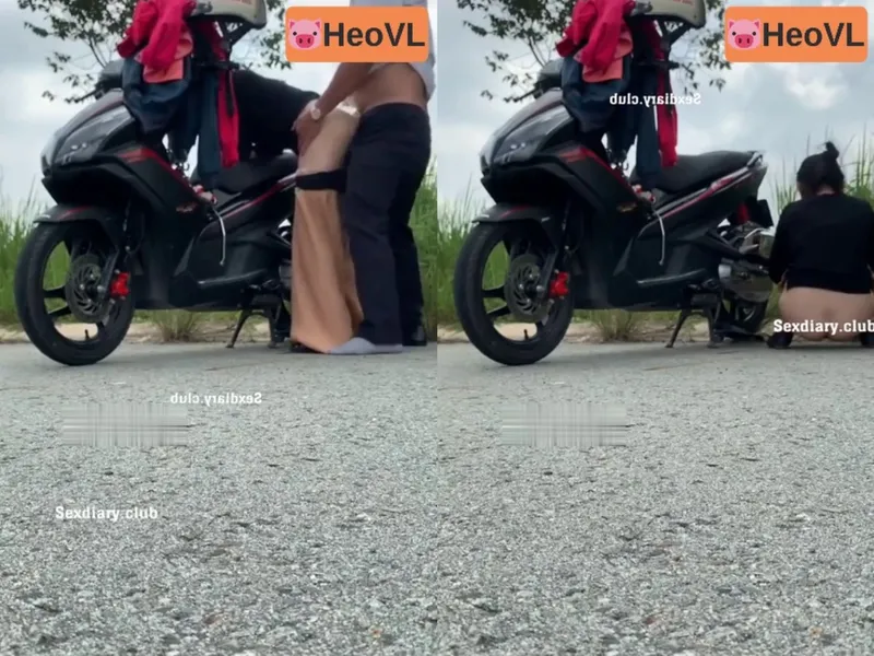 Bà xã chồng yêu chơi nhau giữa đường nơi vắng vẻ